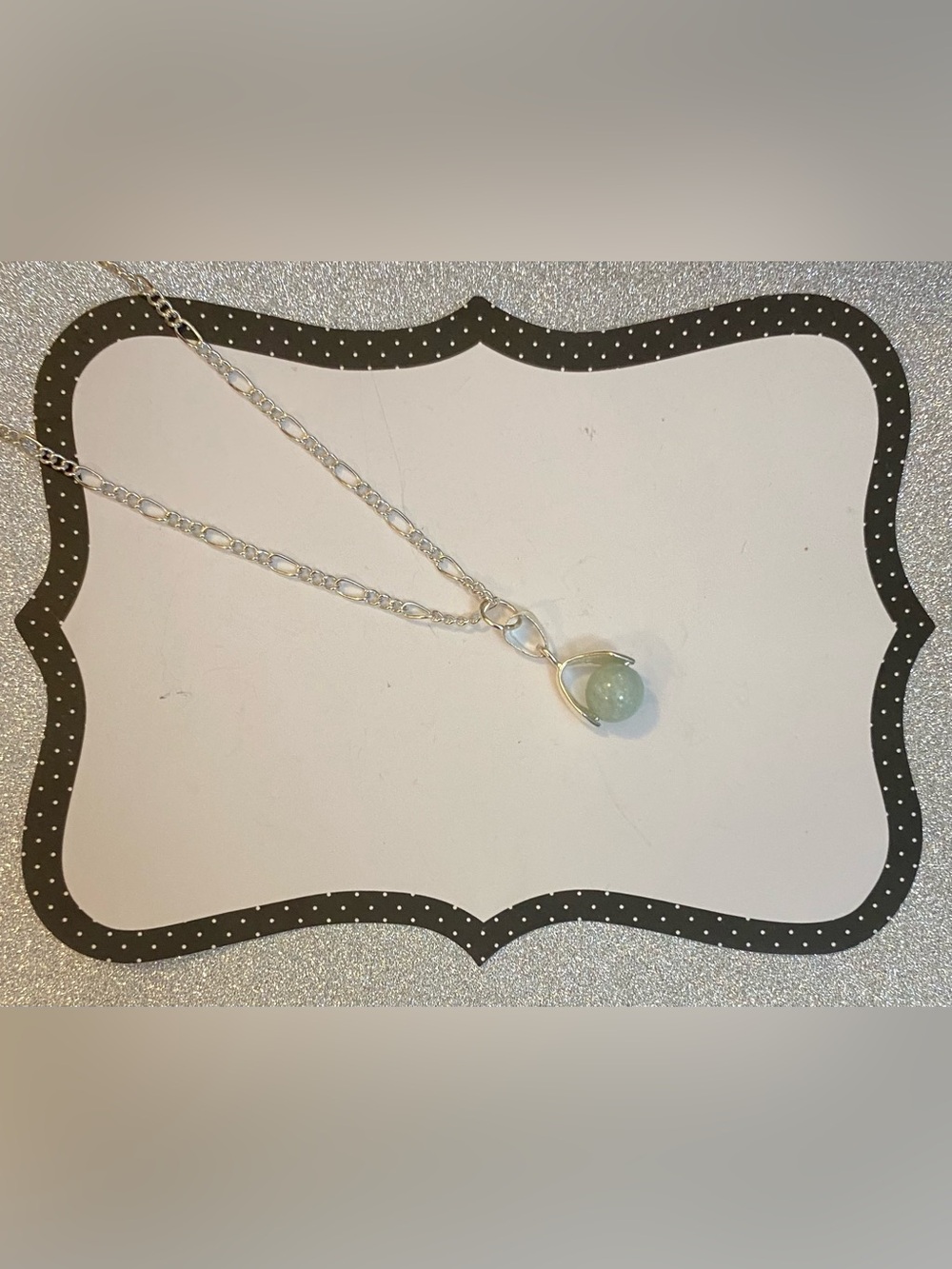 Light Blue aquamarine crystal Teardrop Pendant Necklace